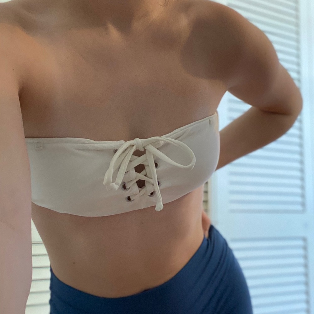 Billabong Bandeau Bikini Top | Lace Up | | NWT